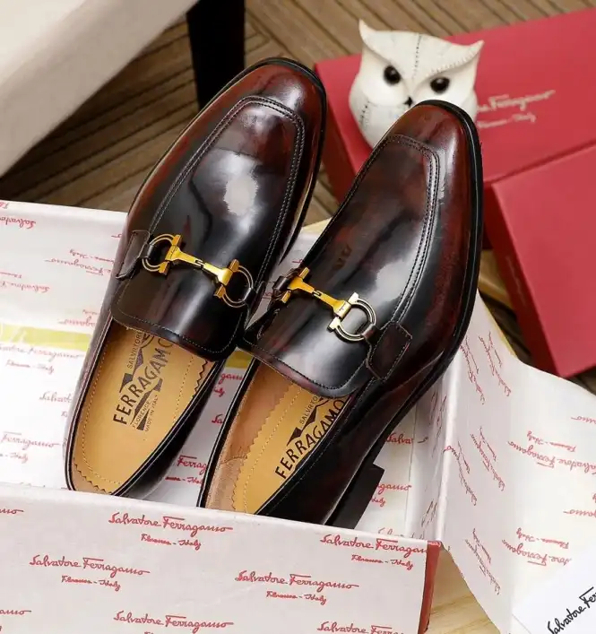 hype Ferragamo Leather Shoes