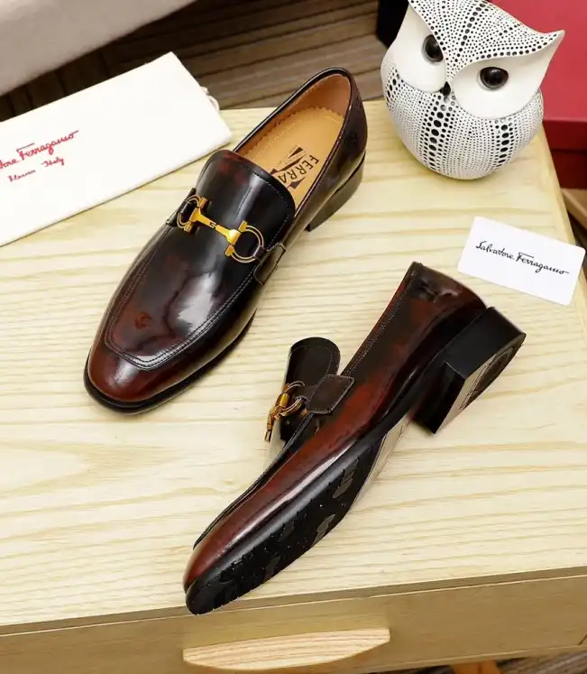 hype Ferragamo Leather Shoes