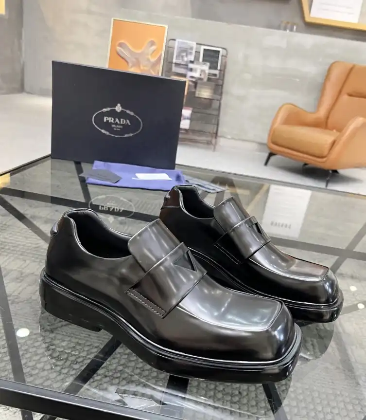 hype Prada Leather Shoes