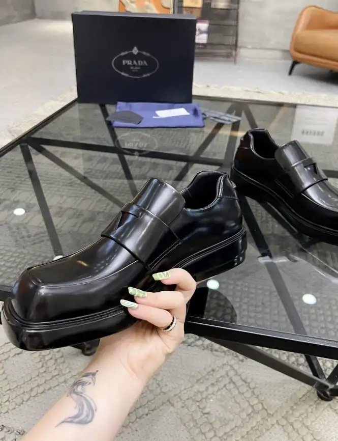 hype Prada Leather Shoes