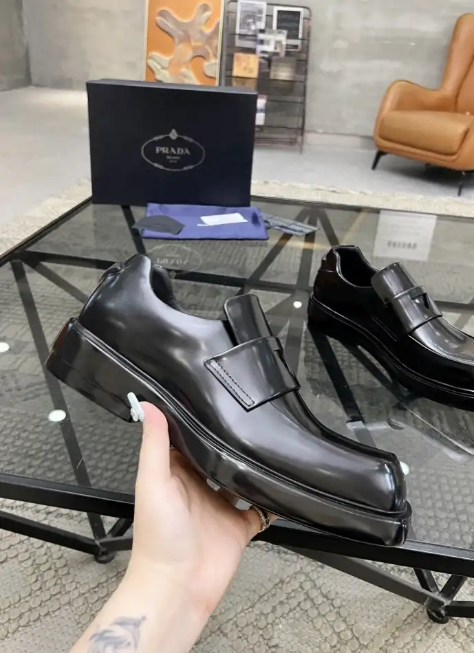 hype Prada Leather Shoes