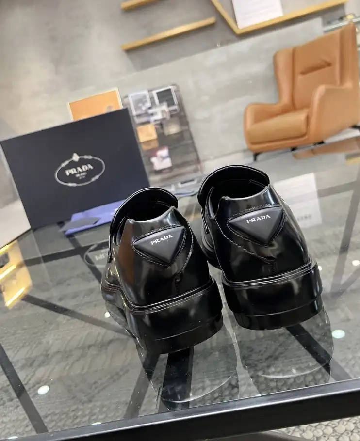 hype Prada Leather Shoes