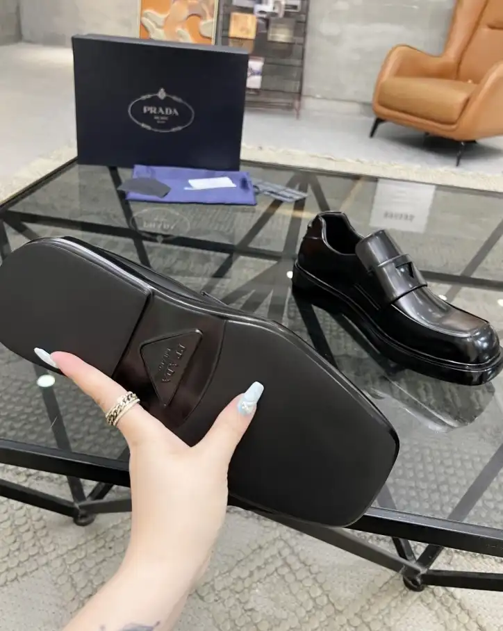 hype Prada Leather Shoes