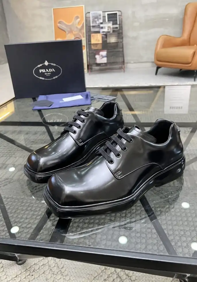 hype Prada Leather Shoes