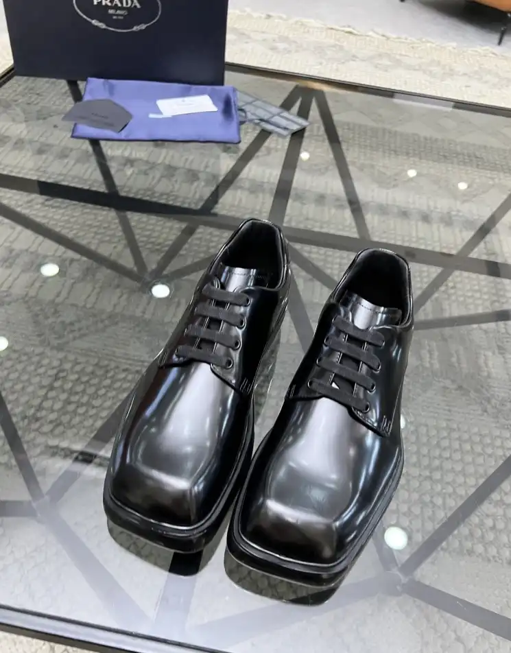 hype Prada Leather Shoes