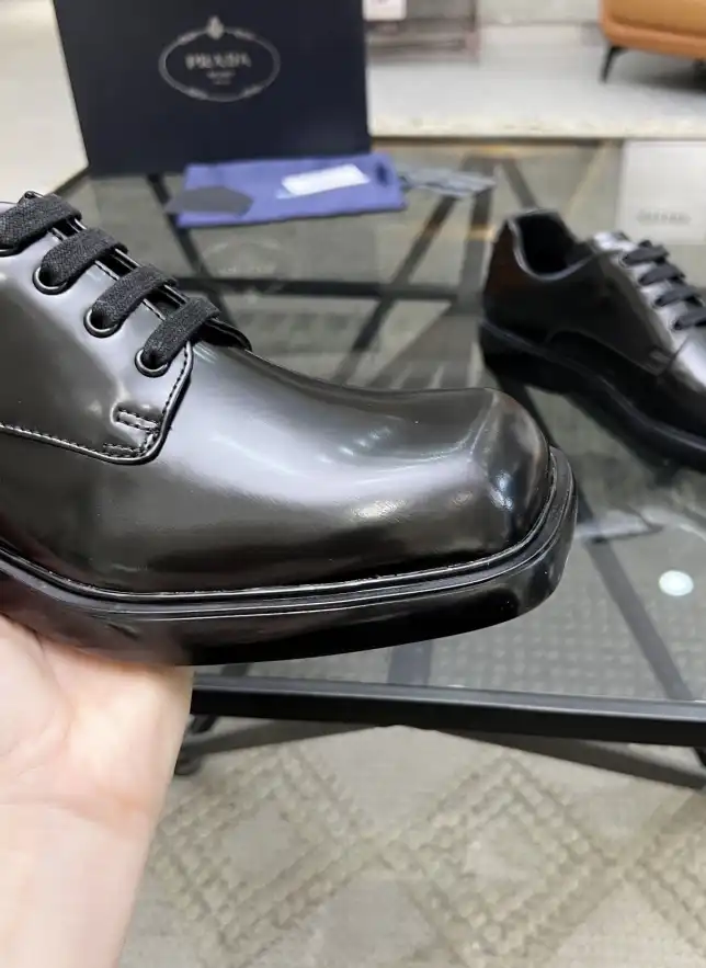 hype Prada Leather Shoes