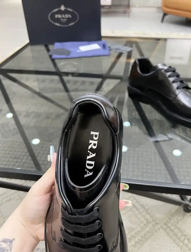 hype Prada Leather Shoes