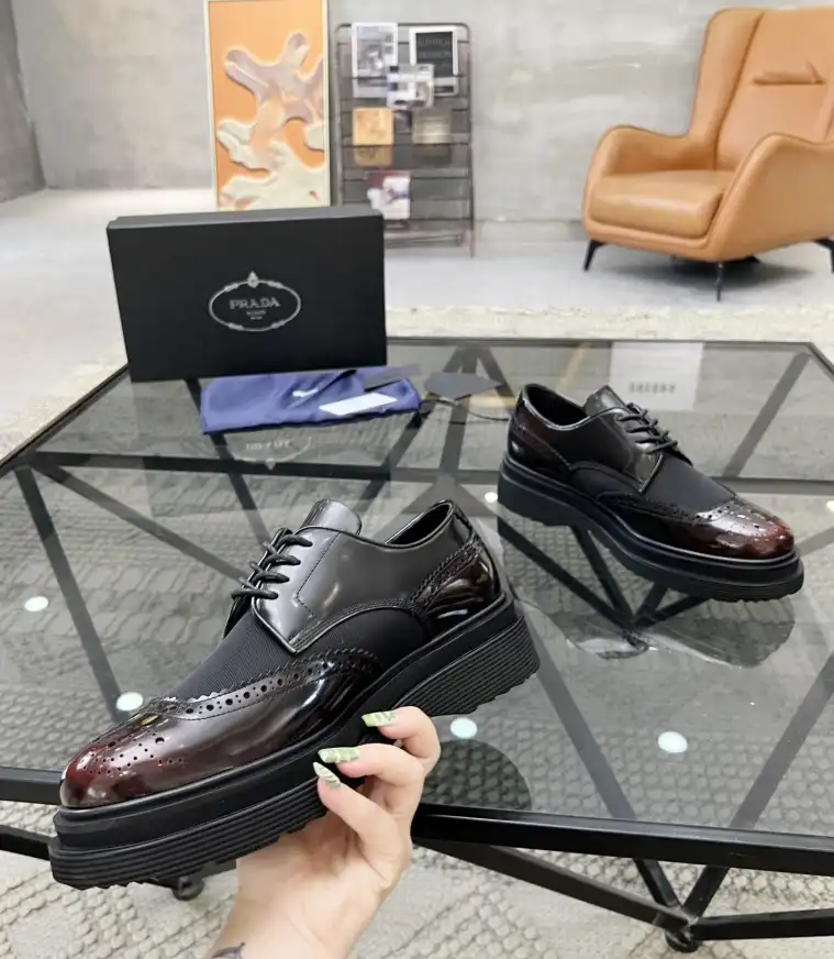 hype Prada Leather Shoes