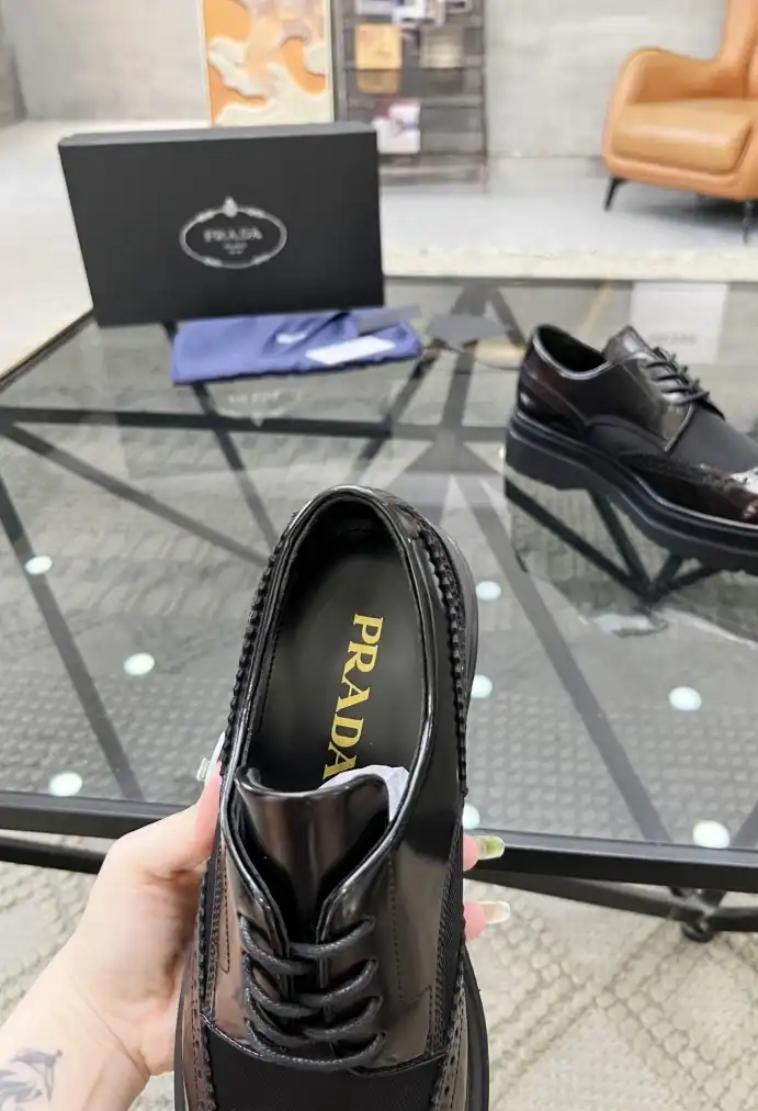 hype Prada Leather Shoes