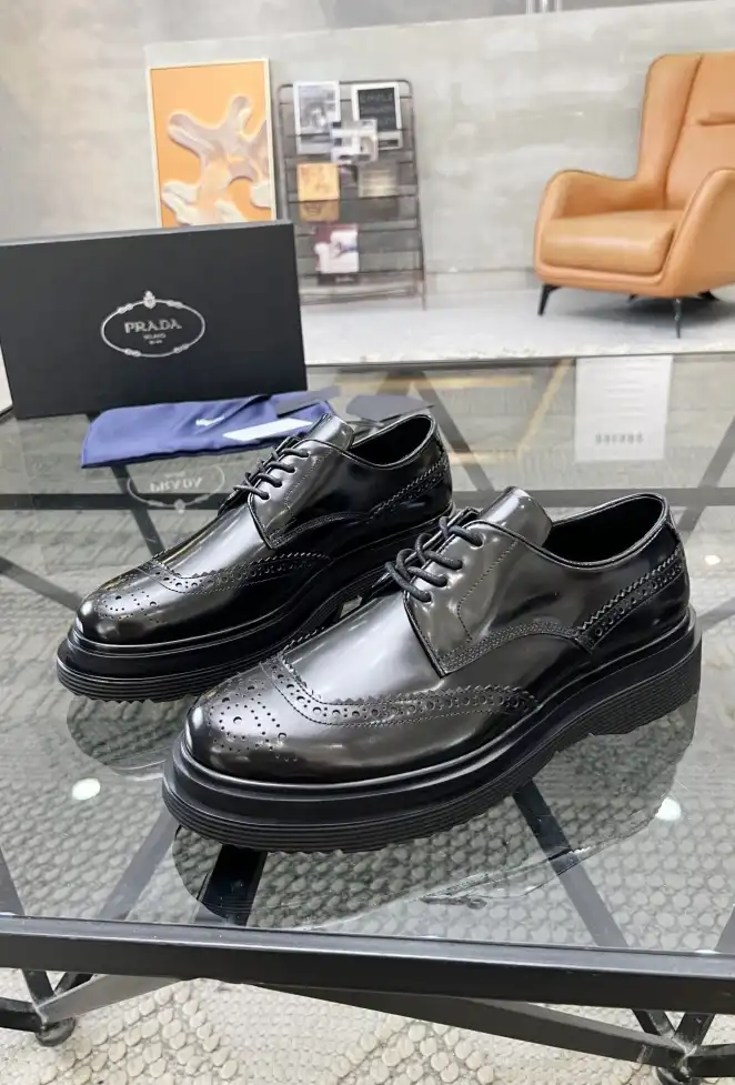 hype Prada Leather Shoes