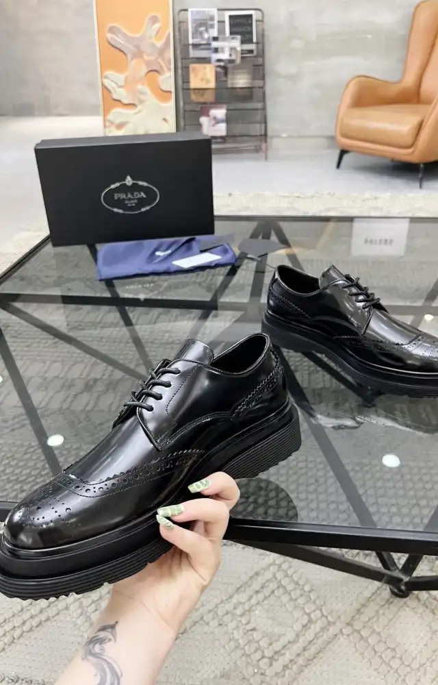 hype Prada Leather Shoes