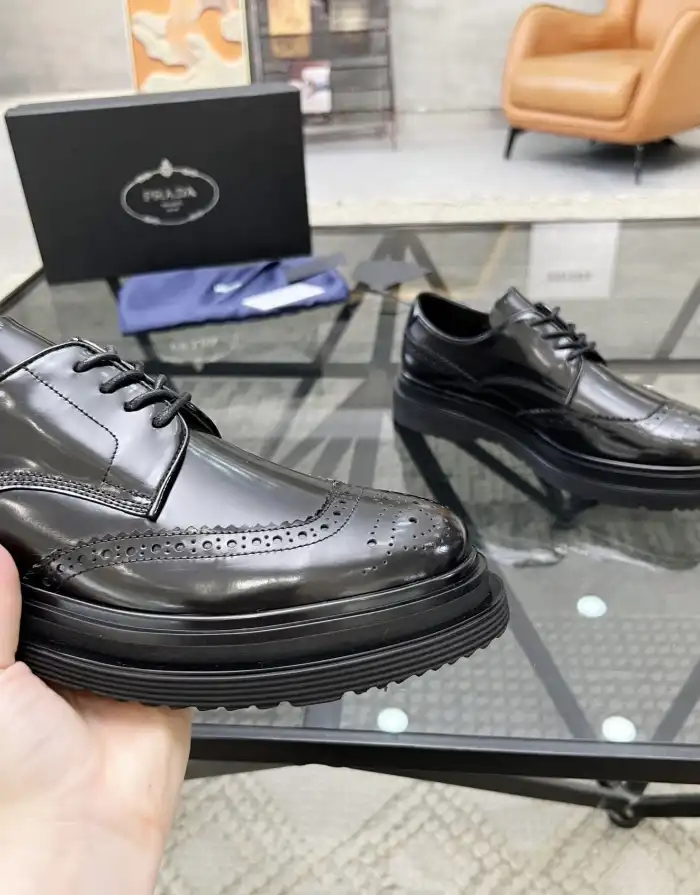 hype Prada Leather Shoes