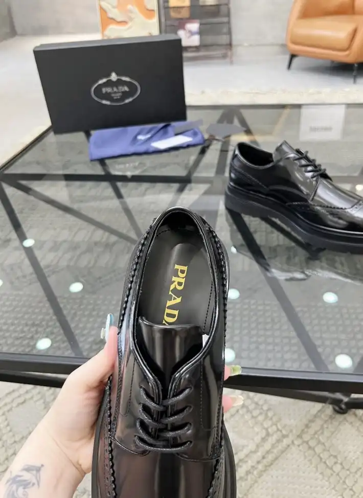 hype Prada Leather Shoes