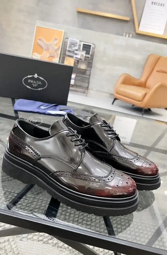 hype Prada Leather Shoes