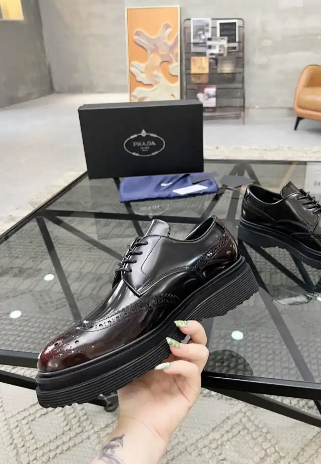 hype Prada Leather Shoes