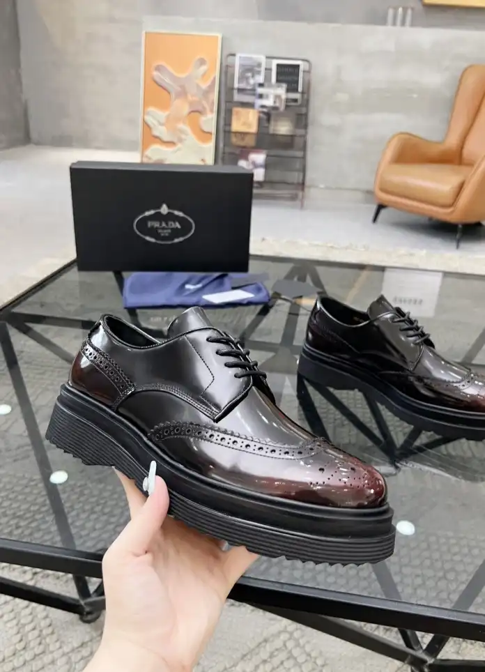 hype Prada Leather Shoes