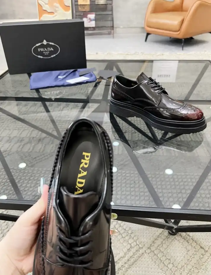 hype Prada Leather Shoes