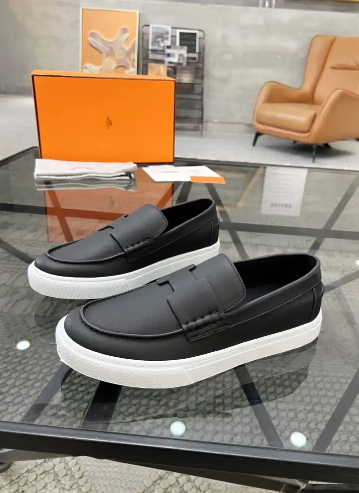 hype Hermes Leather Shoes