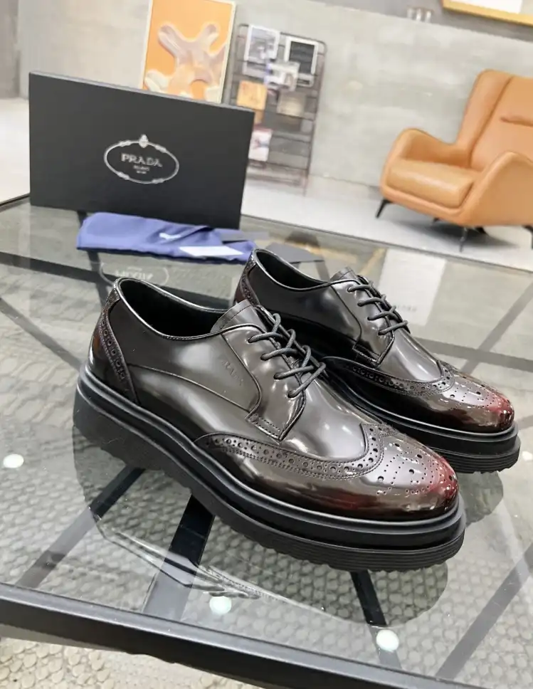 hype Prada Leather Shoes