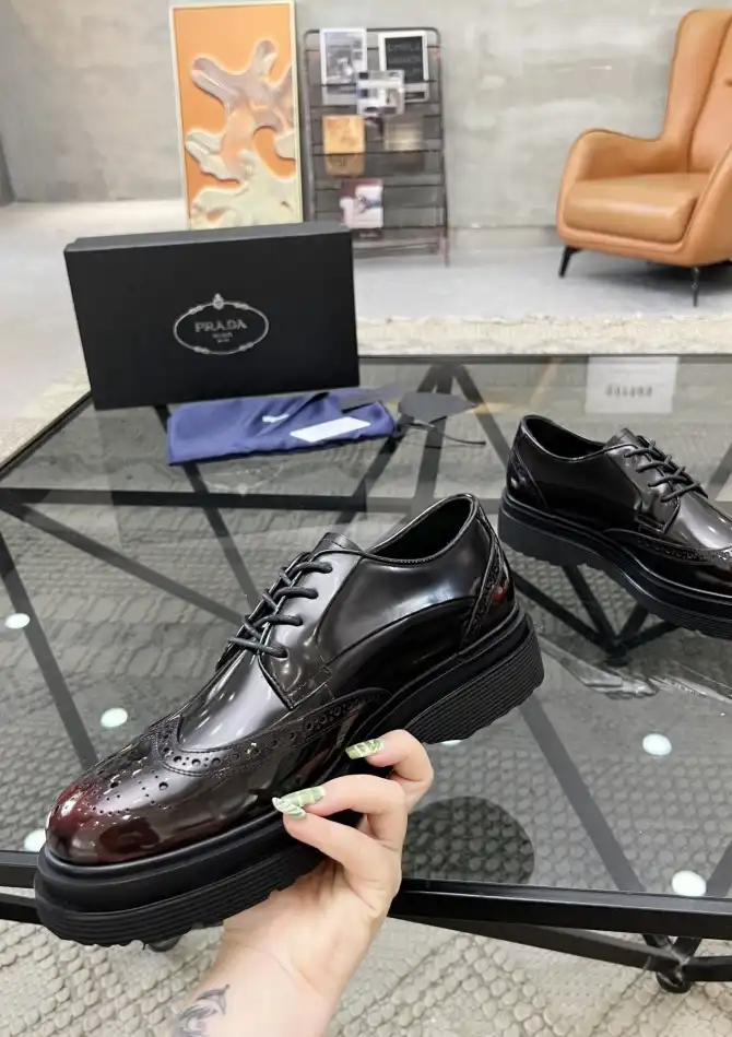 hype Prada Leather Shoes