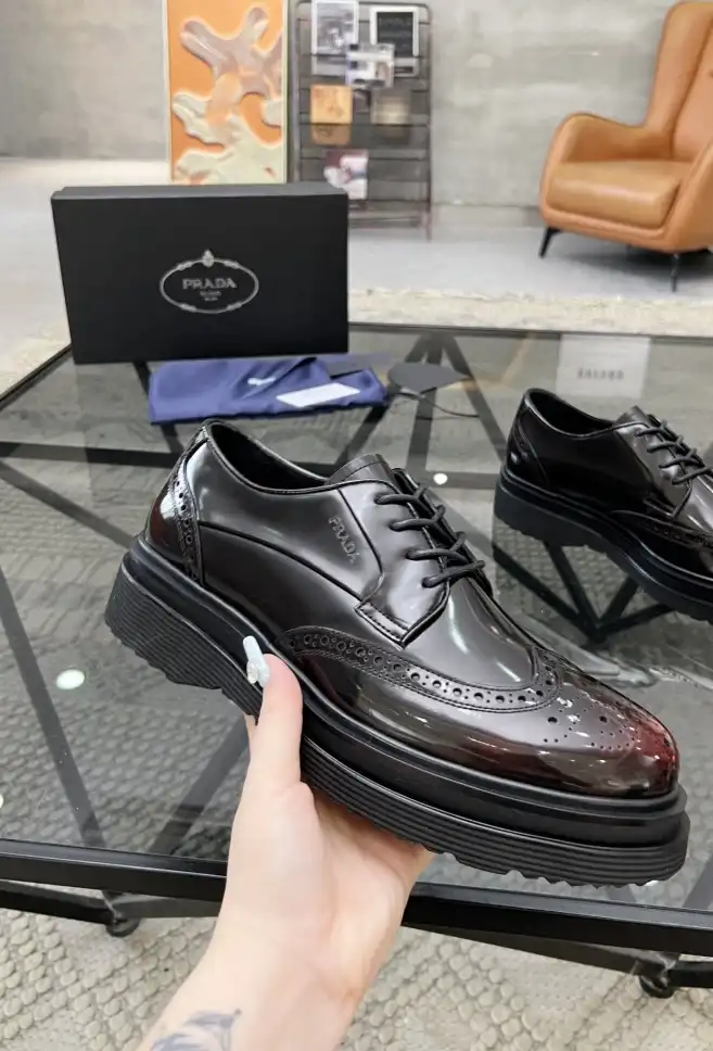 hype Prada Leather Shoes