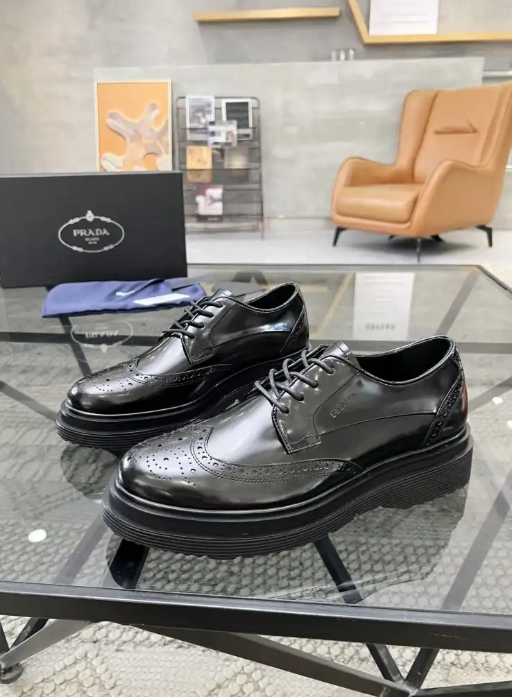 hype Prada Leather Shoes