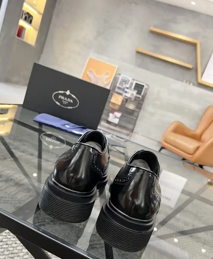 hype Prada Leather Shoes