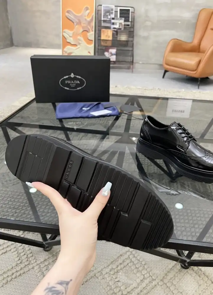 hype Prada Leather Shoes