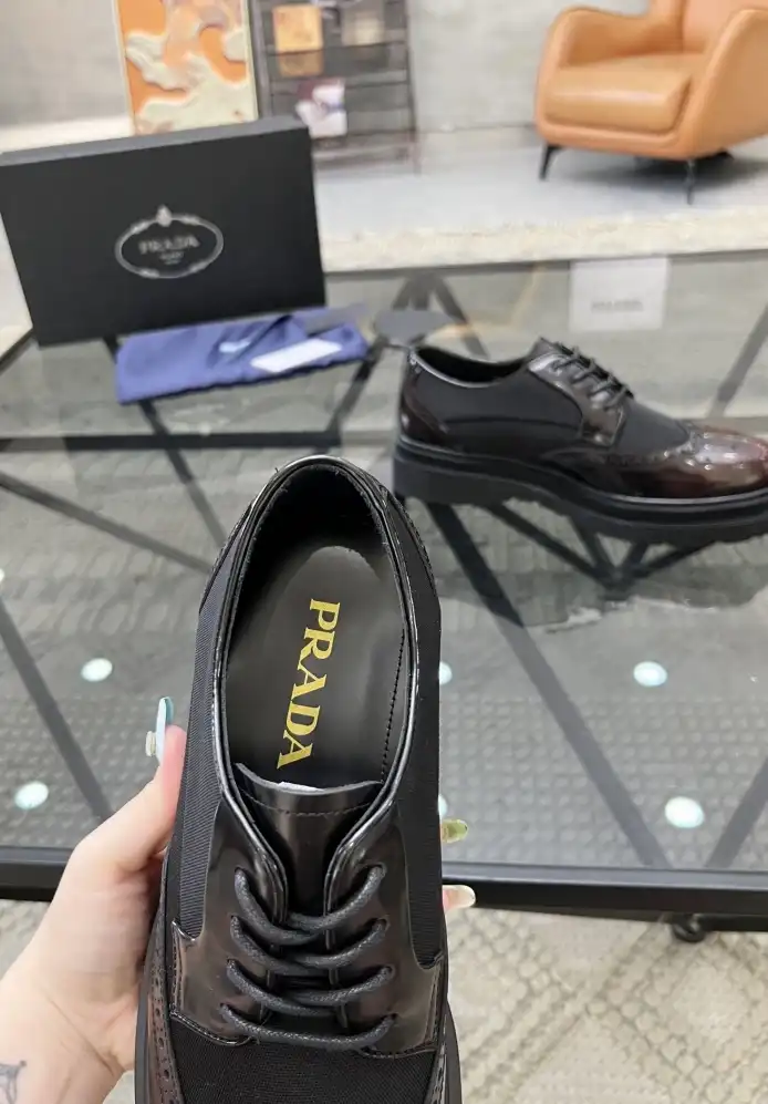 hype Prada Leather Shoes