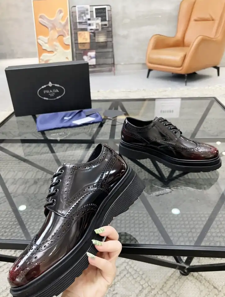 hype Prada Leather Shoes