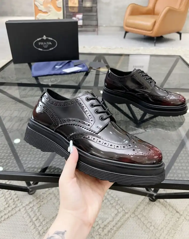 hype Prada Leather Shoes