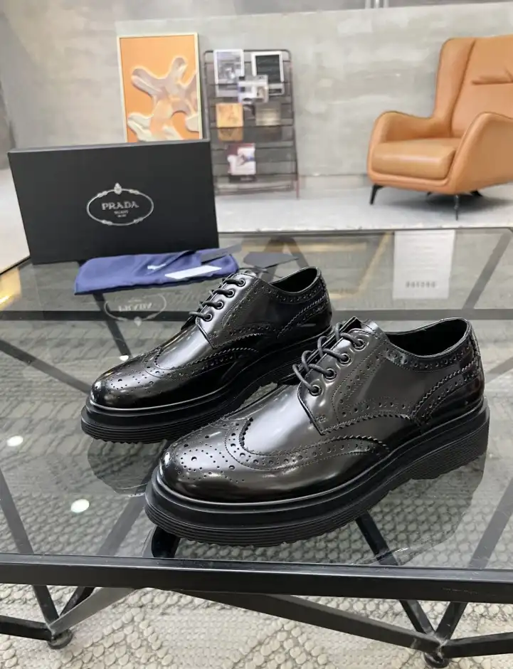 hype Prada Leather Shoes