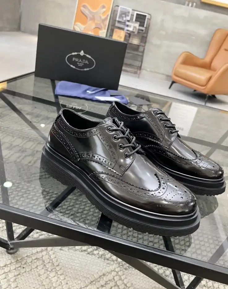 hype Prada Leather Shoes