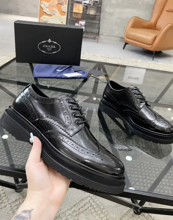 hype Prada Leather Shoes