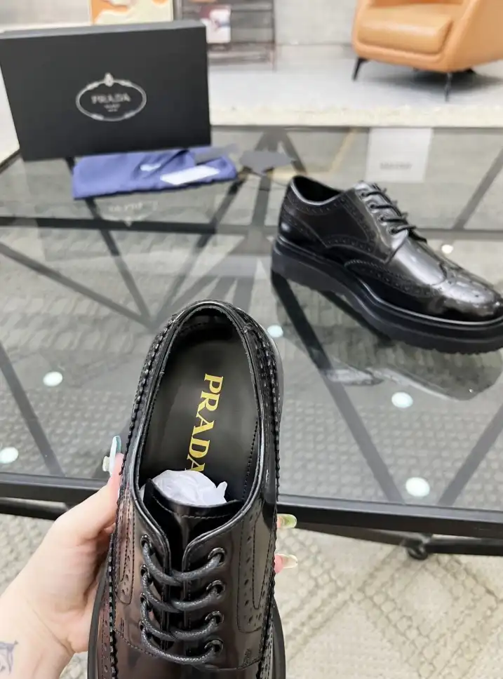 hype Prada Leather Shoes