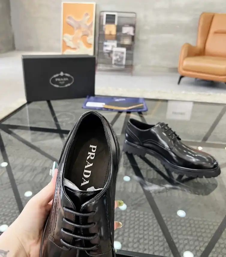 hype Prada Leather Shoes