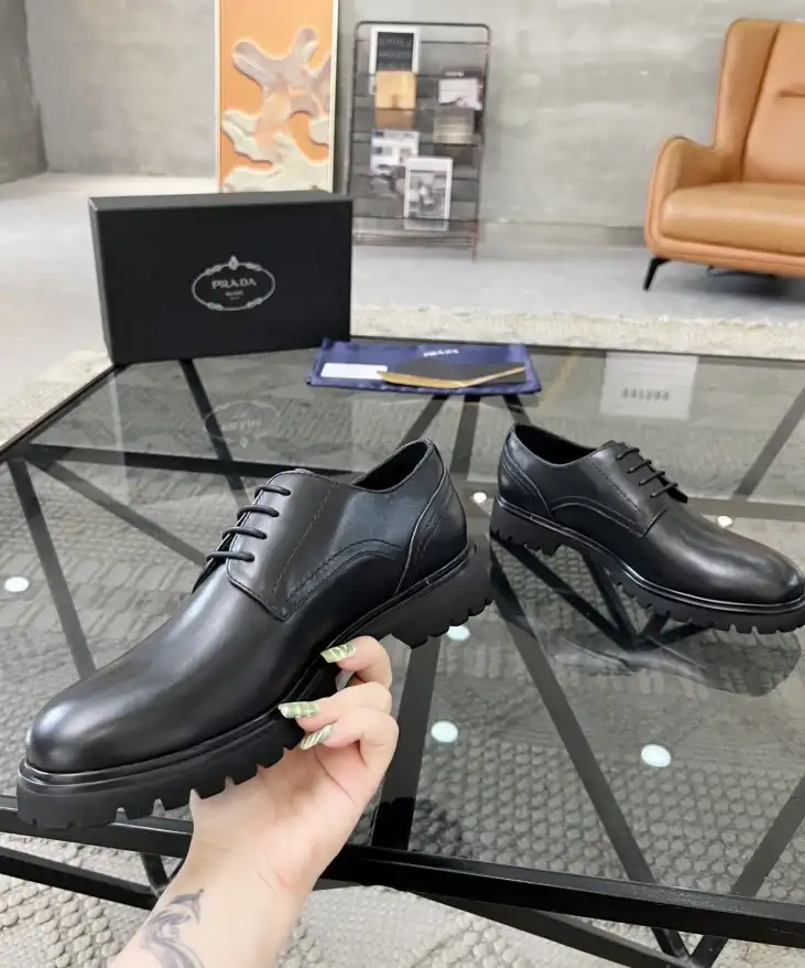 hype Prada Leather Shoes