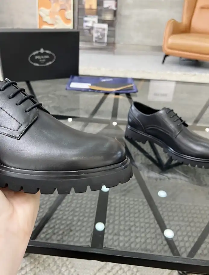 hype Prada Leather Shoes