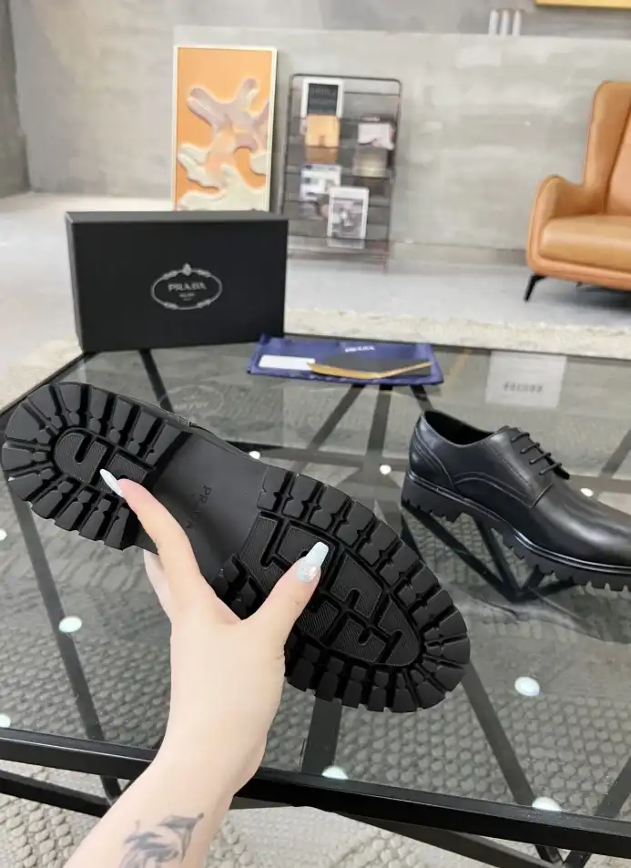 hype Prada Leather Shoes