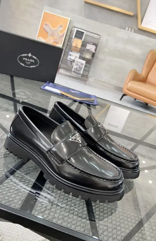 hype Prada Leather Shoes