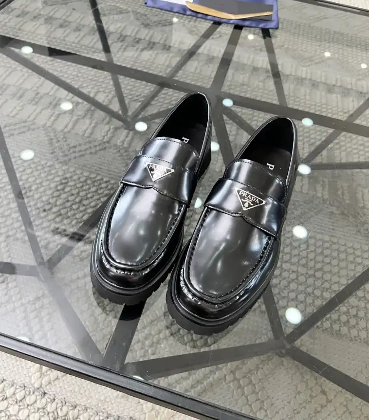 hype Prada Leather Shoes