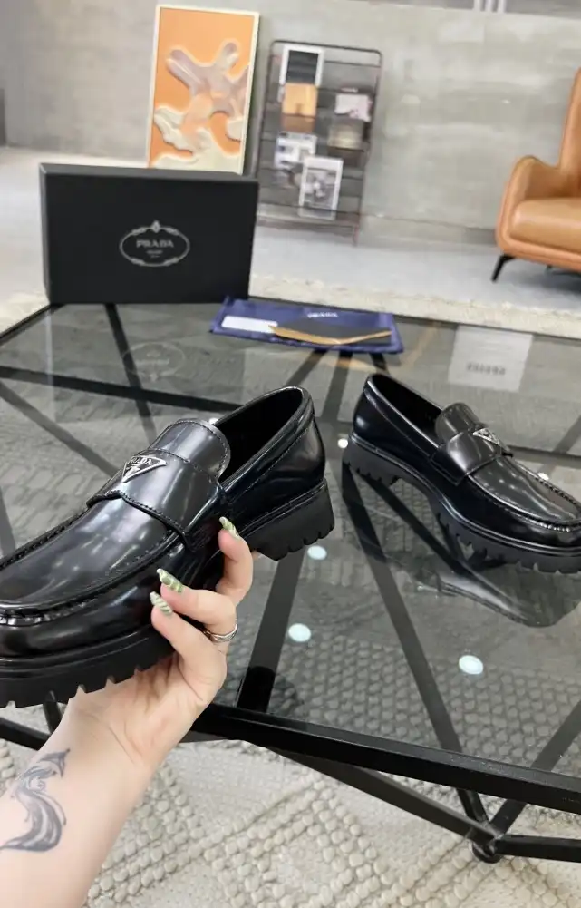 hype Prada Leather Shoes