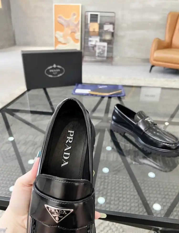 hype Prada Leather Shoes