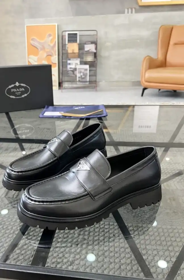 hype Prada Leather Shoes