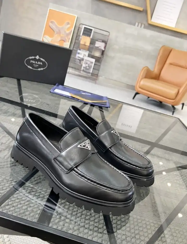 hype Prada Leather Shoes