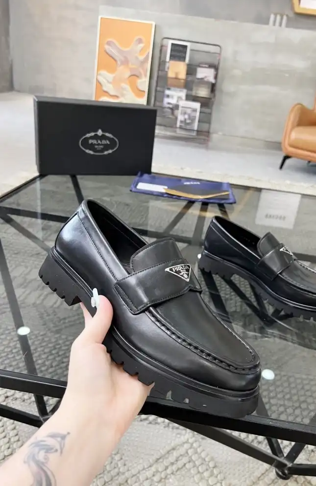 hype Prada Leather Shoes