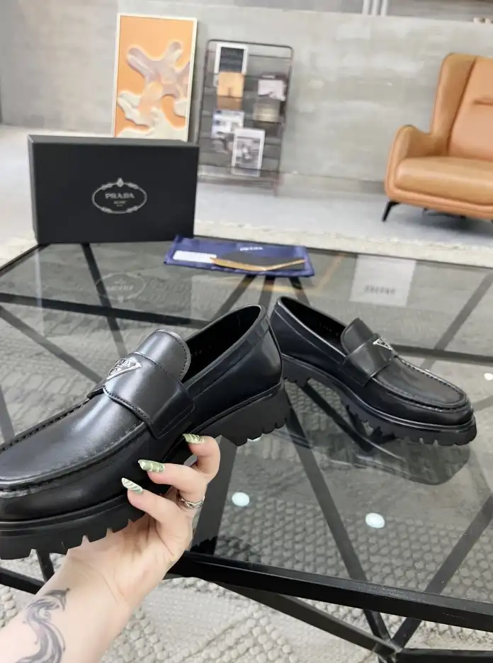 hype Prada Leather Shoes