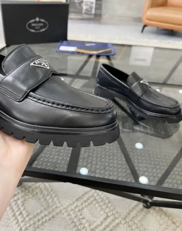 hype Prada Leather Shoes