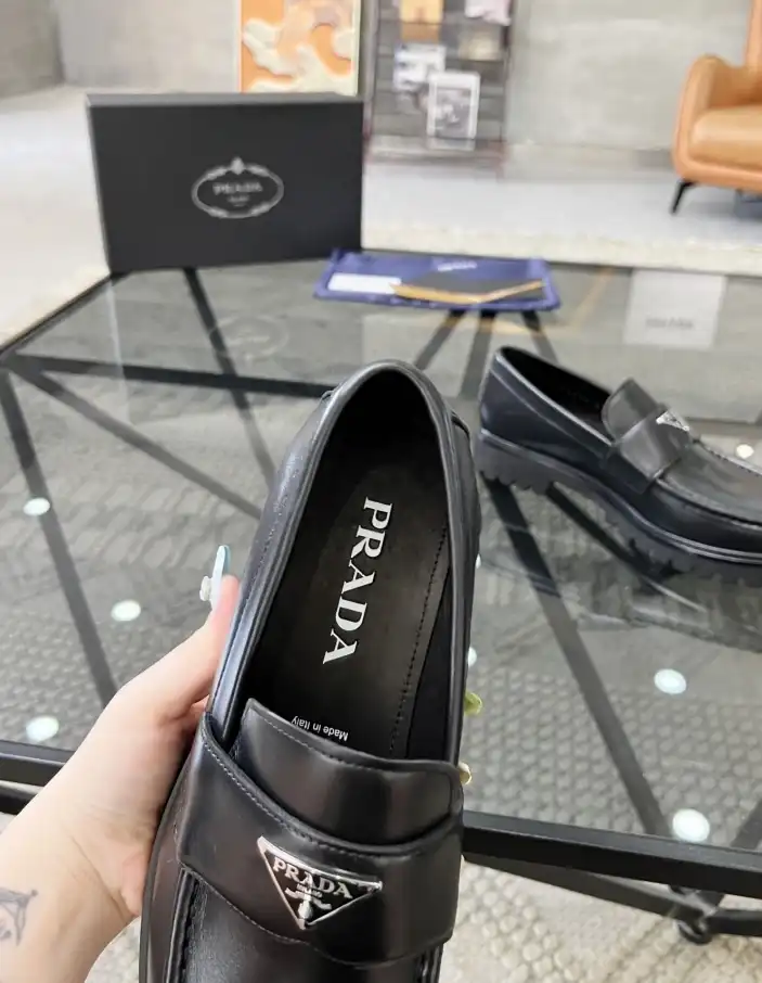 hype Prada Leather Shoes