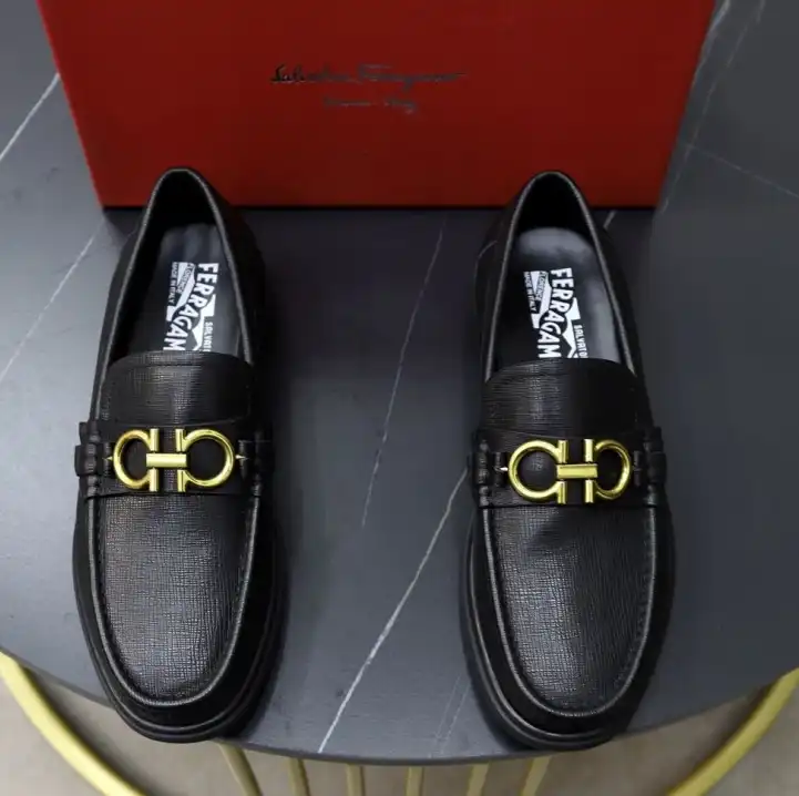 hype Ferragamo Leather Shoes